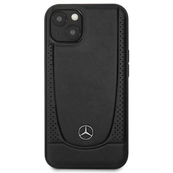 Mercedes iPhone 15 matkapuhelimen suojakuori, nahkainen kaupunki - musta