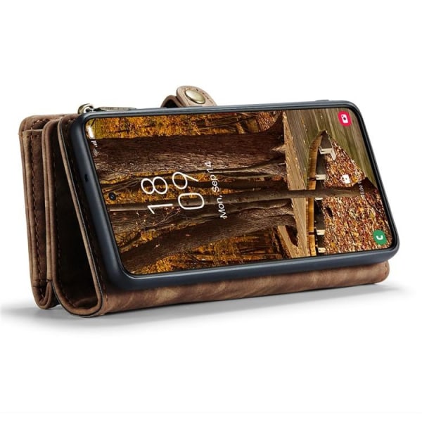Caseme Galaxy S23 Plus Wallet Case Aftagelig - Brun