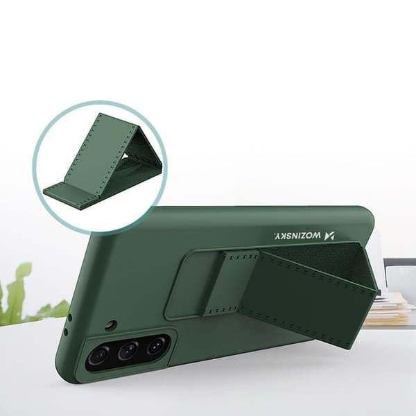 Wozinsky Kickstand Silikone Taske til Samsung Galaxy S21 Plus 5G - Rød Red