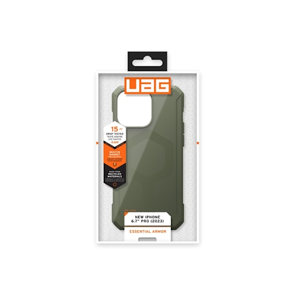 UAG iPhone 15 Pro Max Mobilskal Magsafe Essential Armor - Olive Drab