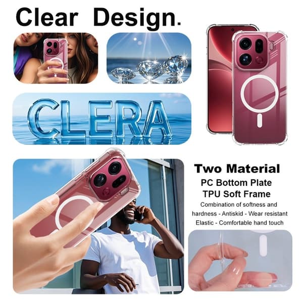 IMAK Mobilskal till Oppo Find X9 Pro 5G Plast Transparent - Pattern No.2