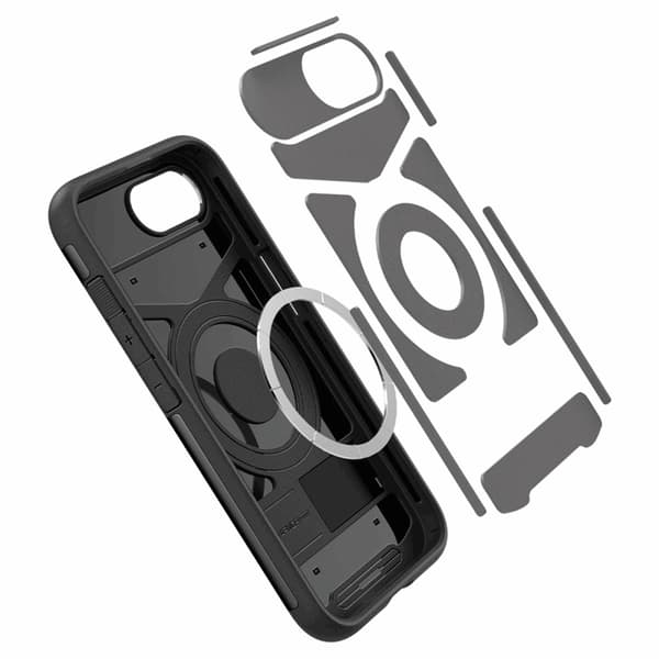 Spigen telefontaske til iPhone 16e Magsafe Slim Armor - Sort Svart