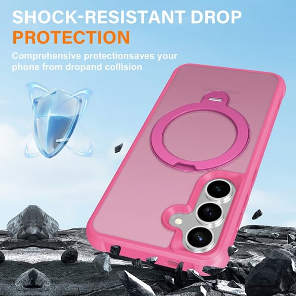 Mobilskal för Samsung Galaxy S26 Magnetiskt Kickstand TPU - Rosa
