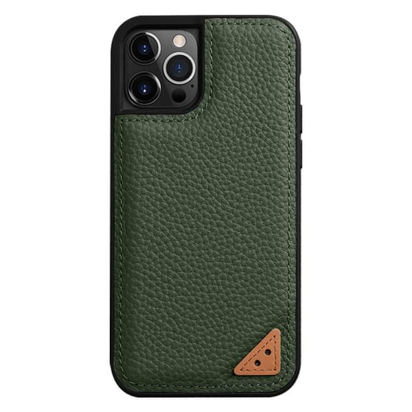MELKCO Mobilskal till iPhone 13 Pro Max Äkta läder + PC - Grön