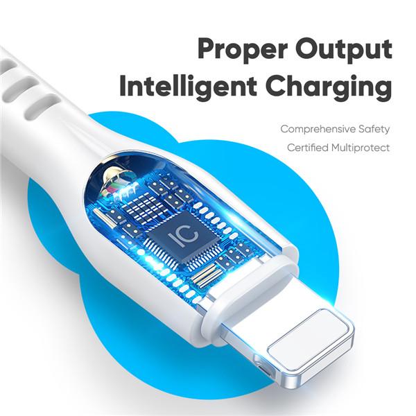 Dux Ducis Lightning till USB-C kabel - 2.4A, 1M - VIT Vit