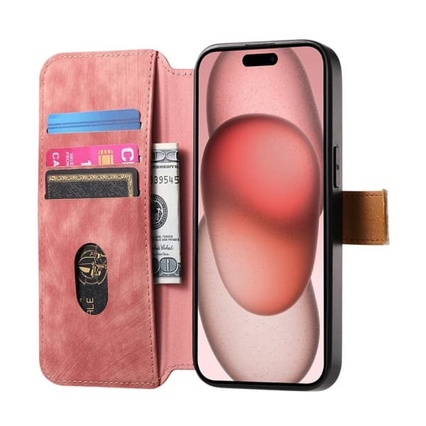 Plånboksfodral För iPhone 17 Armband Kickstand - Rosa Rosa