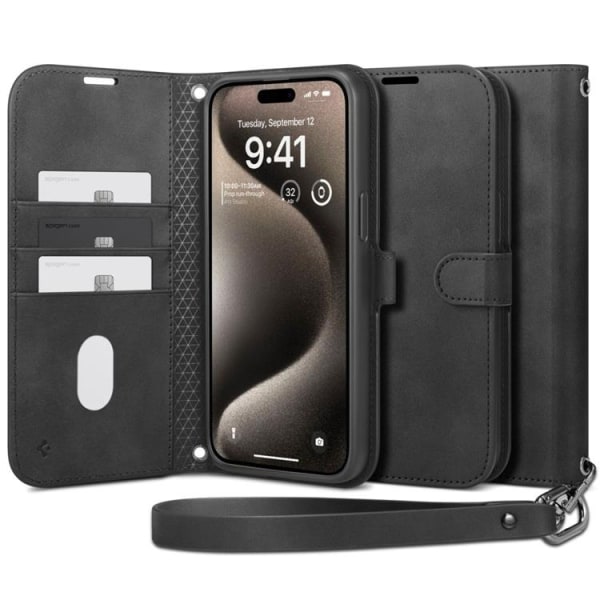 Spigen iPhone 15 Pro Max Wallet Case 'S' Pro - musta