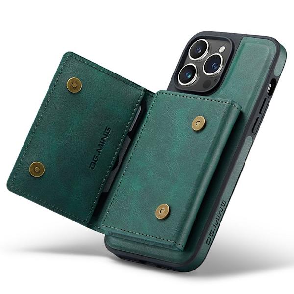 DG.MING M5 Series Mobilskal till iPhone 12 Pro Max Wallet Grön