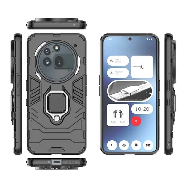 Mobilskal till Nothing Phone (3a) Pro Ringhållare Kickstand Svart