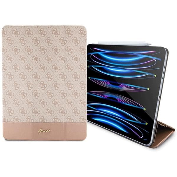 Guess iPad Pro 12.9 (2018/2020/2021/2022) Taske Stripe Rosa