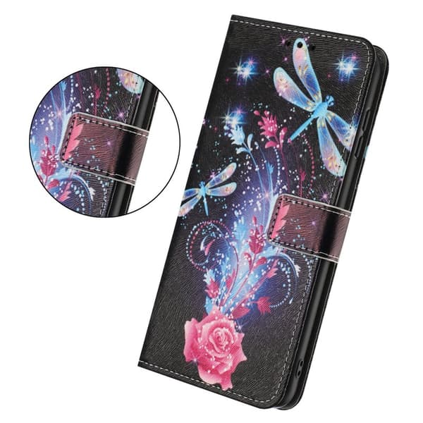Plånboksfodral för Samsung Galaxy S26 Plus Mönstertryck Konstläder - Dragonfly