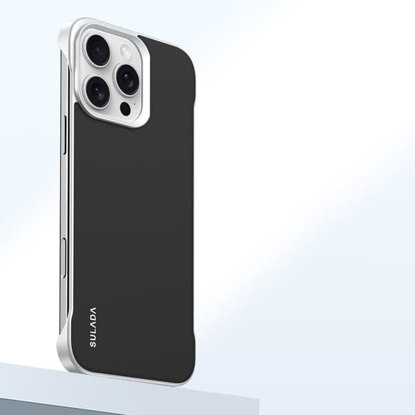 SULADA Mobilskal till iPhone 16 Pro Frameless PU + PC Baksida Svart
