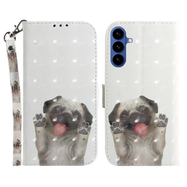 Plånboksfodral för Samsung Galaxy S26 Plus Mönstertryckt Konstläder - Pug