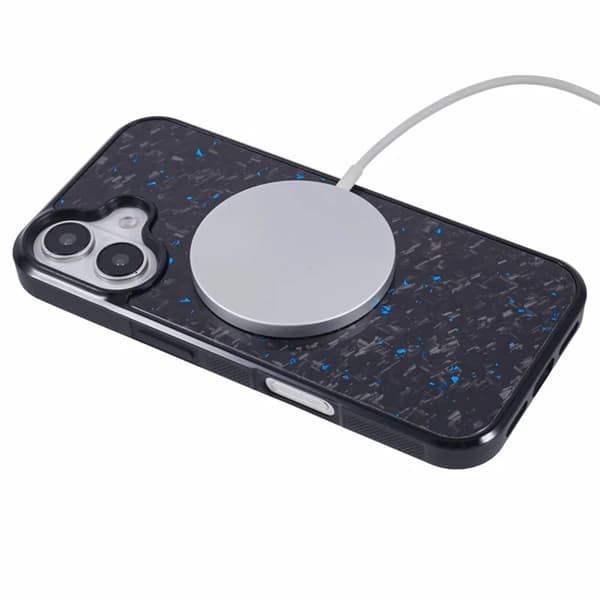 Mobilskal till iPhone 16 Plus Aramid Fiber Forged - Blå Blå