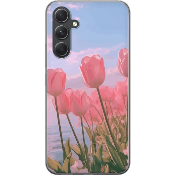 Mobilskal till Samsung Galaxy S24 med Rosa Tulpaner