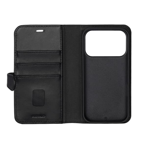 BUFFALO iPhone 17 Pro Pung Taske MagSafe 2-i-1 3 Kort - Sort Svart