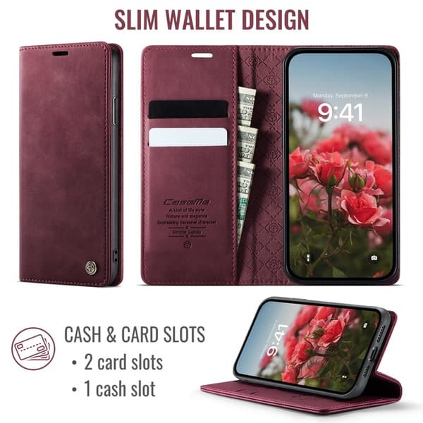 CASEME 033 Mobilskal för iPhone XS Max 6.5 tum RFID Röd