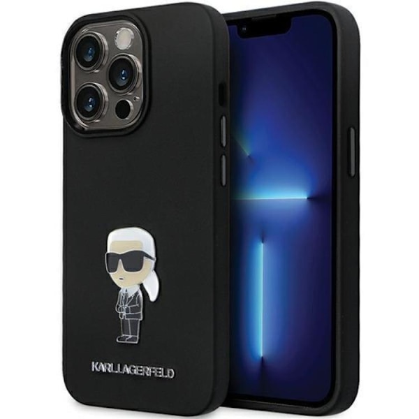 KARL LAGERFELD iPhone 14 Pro Max Mobilskal Silikon Ikonik Svart