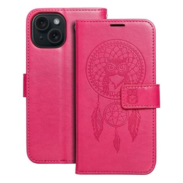 iPhone 15 Pung Etui Mezzo Dreamcatcher - Magenta Magenta