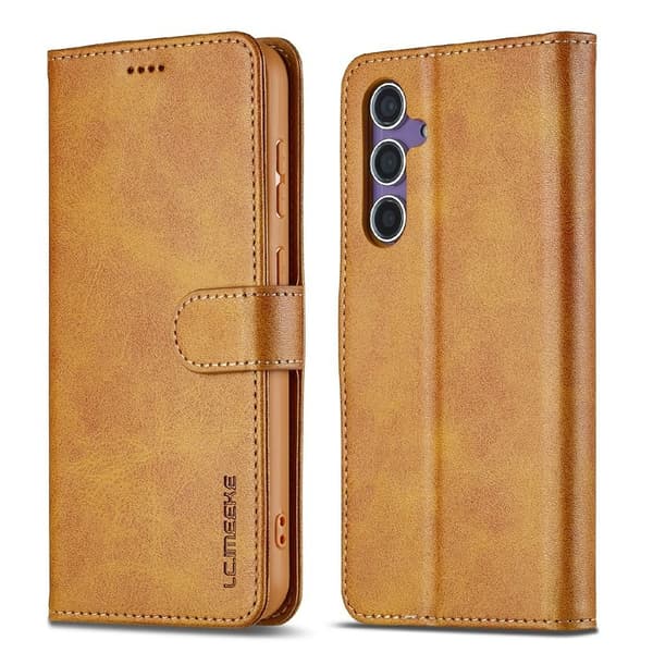LC.IMEEKE Samsung Galaxy S25 FE Plånboksfodral Konstläder - Gul