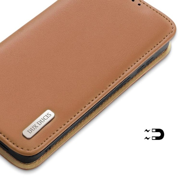 Dux Ducis Galaxy S24 Plus Plånboksfodral Äkta Läder Hivo - Brun