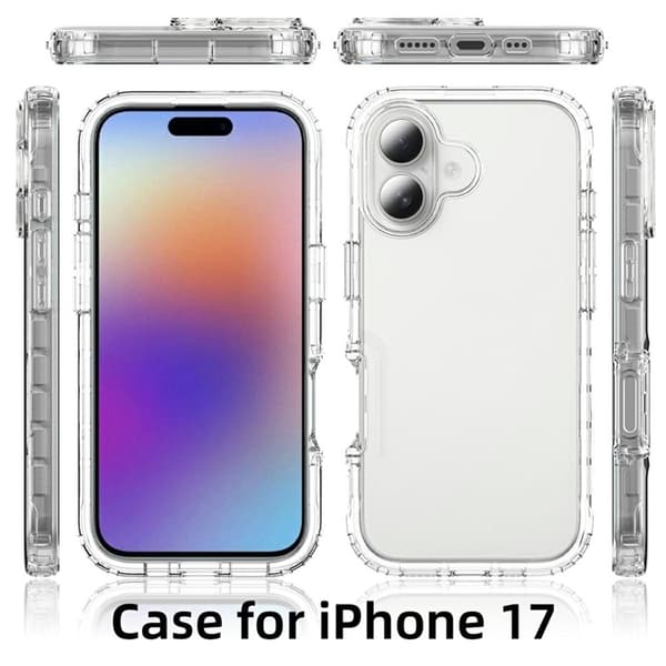 Mobilskal till iPhone 17 Gradient Färg PC + TPU Röd