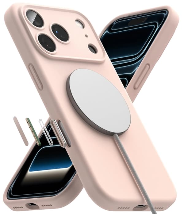 Ringke Mobilskal För iPhone 18 Pro Max Magsafe Magnetic Silikon - Rosa Sand