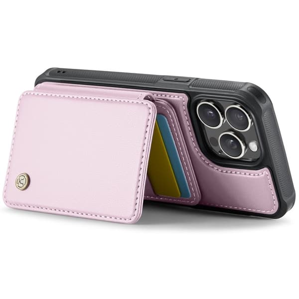 JEEHOOD J05 Mobilskal till iPhone 13 Pro Läder Mobil- Rosa