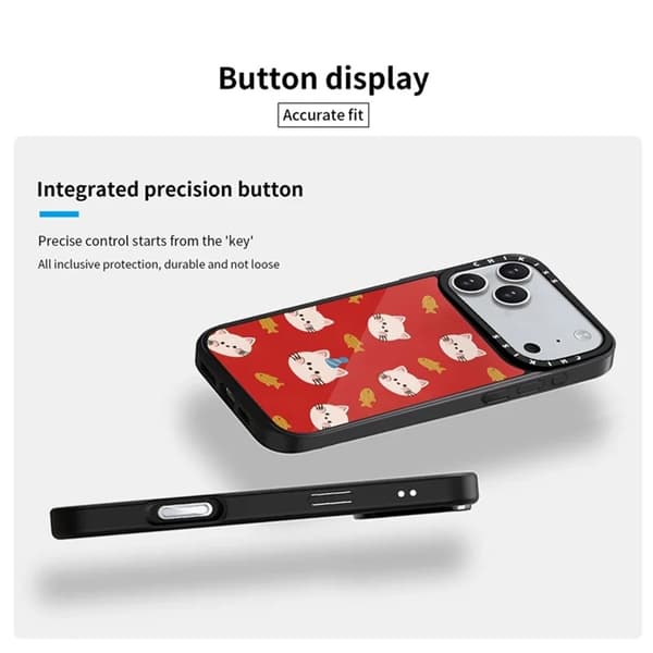 Mobilskal till iPhone 17 Pro MagSafe Aluminium Silikon Röd