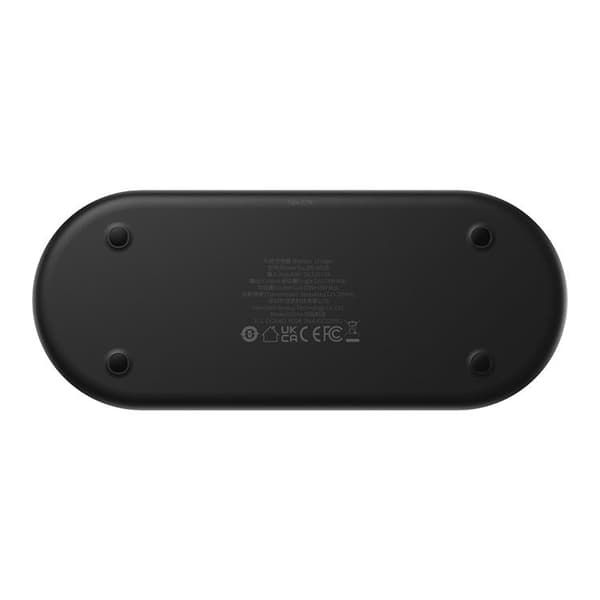 Baseus Trådlös Laddare Digital LED Display 20W - Musta Black