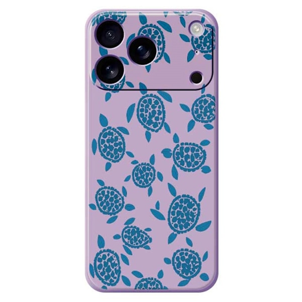 Mobilskal till iPhone 17 Pro Turtle Pattern Straight Edge - Lila Lila