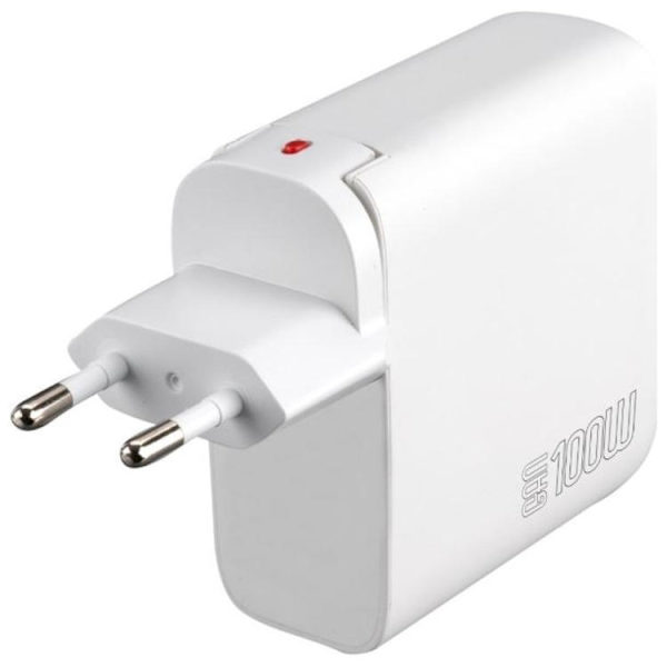 4smarts Snabbladdare 100W 3xUSB-C 1xUSB-A Flex Pro - Vit Vit