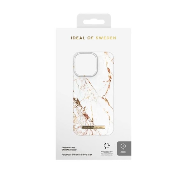 iDeal of Sweden iPhone 15 Mobilskal - Svart Thunder Marble