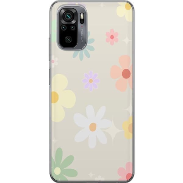 Mobilskal till Xiaomi Redmi Note 10 med fejdande blommor