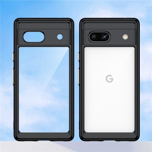 Google Pixel 7a Mobile Case akryyli iskunkestävä TPU - musta