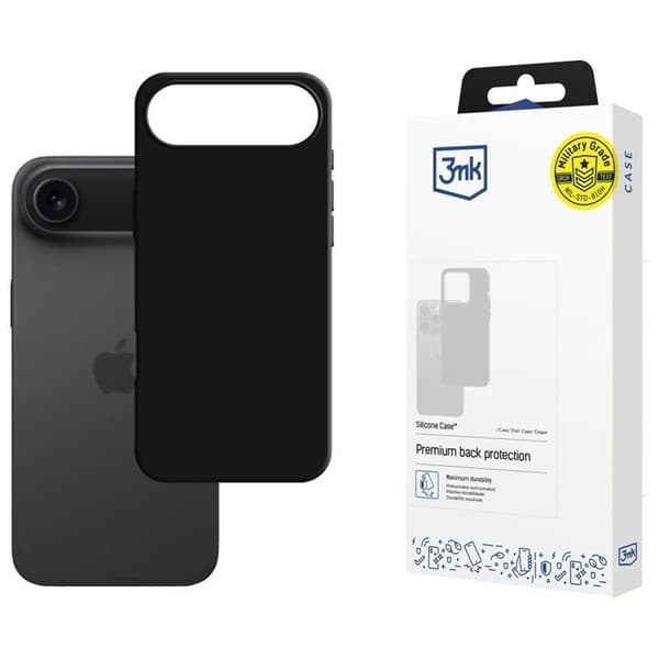 3MK Telefontaske til iPhone Air Silicone - Sort Svart