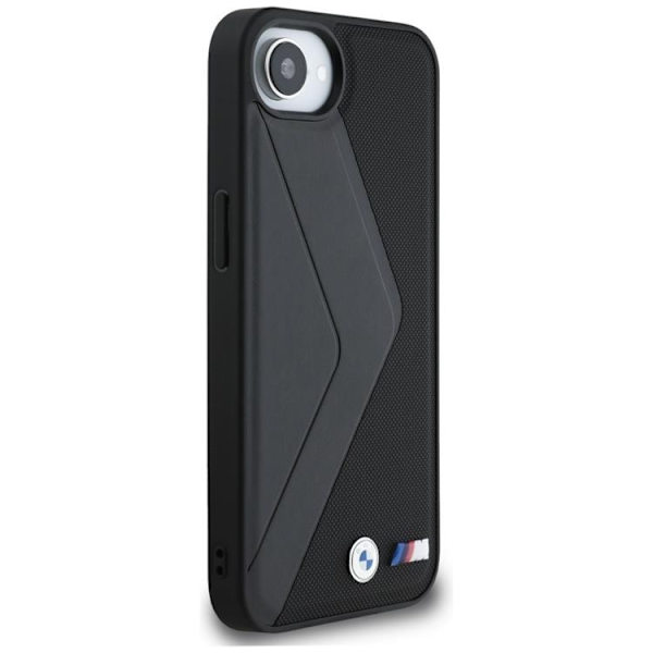 BMW telefontaske til iPhone 16e MagSafe overdimensionerede striber - sort Svart