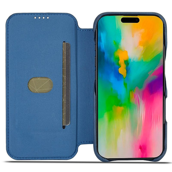 LC.IMEEKE iPhone 16 Pro Max Plånboksfodral Konstläder - Blå