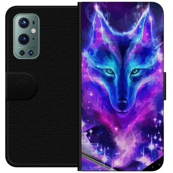 Pungcover til OnePlus 9 Pro med Neon Ulv