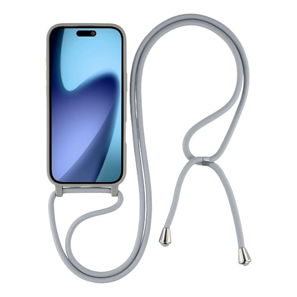 Mobilskal till iPhone Air TPU Shockproof med Lanyard - Grå Grå