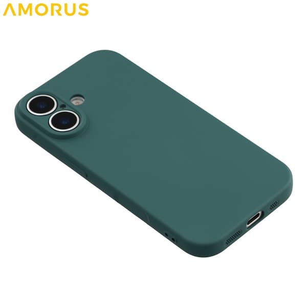 AMORUS Mobilskal till iPhone 17 Precise Cutouts TPU Fiber - Armégrön Grön