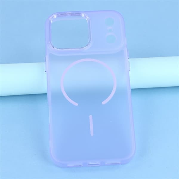 Mobilskal till iPhone 17 Pro MagSafe med Glitter Lins Frame - Lila Lila