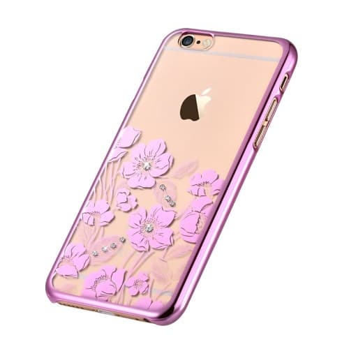 Devia-kuori, jossa Swarovski-kristalleja iPhone 6 / 6S - Magenta Rosa