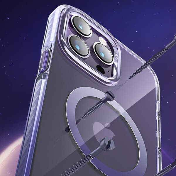Kingxbar iPhone 14 Skal Magsafe PQY Ice Crystal - Silver Silver