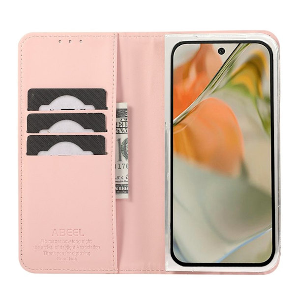 ABEEL Google Pixel 10 Pro Plånboksfodral RFID-Skydd Konstläder - Rosa