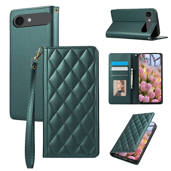 iPhone Air Plånboksfodral RFID Rhombus Läder - Grön Grön