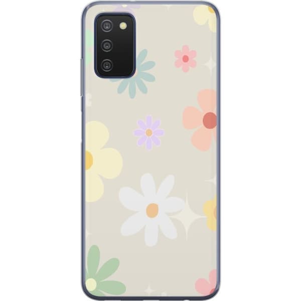 Mobilskal till Samsung Galaxy A03s med fejdande blommor