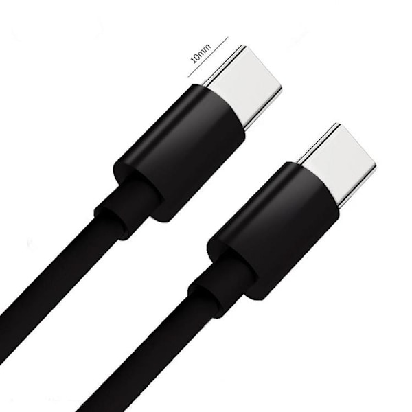 USB-C til USB-C Kabel PD 60W 1m - Sort Svart