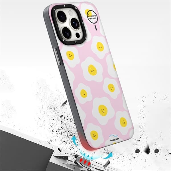 YOUNGKIT Mobilskal till iPhone 13 Pro Max MUScx003-Poached Egg Rosa