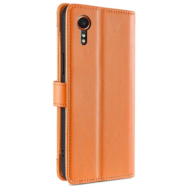 Galaxy Xcover 7 Konstläder Plånboksfodral Shockproof - Grå Grå